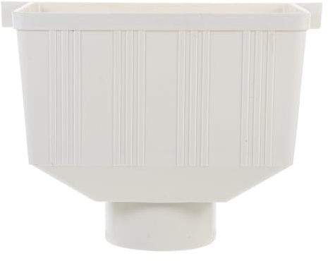 Abaodam Tubo di Scarico Pvc Quadrato per Grondaia Beige per Ville, Raccordo Plastico Resistente per Recupero Acqua Piovana Funzione di Riduzione Manutenzione