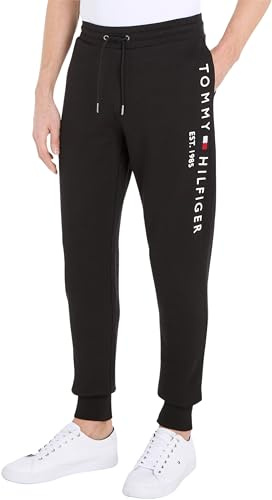 Tommy Hilfiger Hombre Pantalón de chándal Jogger, Negro (Black), XXL