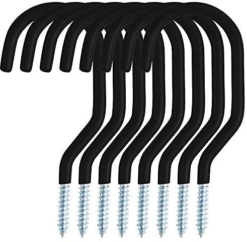 8 pezzi di ganci per bici da garage, attrezzi - ganci per utilità, ganci per soffitto a vite per montaggio a parete - appendiabiti per organizzare biciclette, scale, estensioni e utensili elettrici