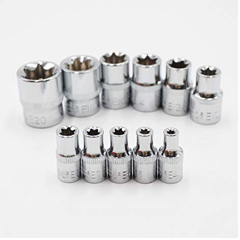 LiMePng 1/4 3/8 Sternbuchse Set femal e type steckenschlüsselkopf E4 E5 E6 E7 E8 E10 E12 E14 E16 E18 E20 E20 AUTO Reparaturwerkzeuge LiMePng