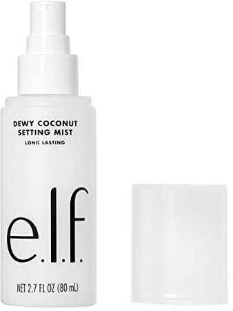 e.l.f. Dewy Brume fixante à la noix de coco, spray de maquillage, hydrate et revitalise la peau, 80 ml