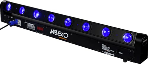 ALGAM LIGHTING - MB810 - Motorisierte LED-Leiste 8 x 10 W RGBW – Wischen, Stroboskop, Chase-Effekt – 1060 x 160 x 90 mm – IP20