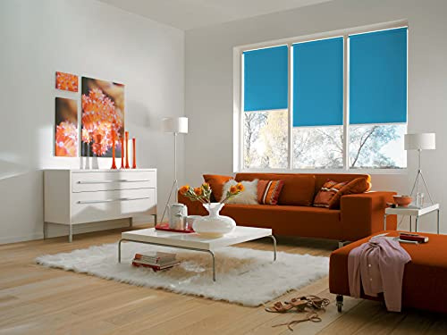 Sunlines Smart Style Elektrisches Rollo, Polyester, Capriblau, 140 x 180 cm