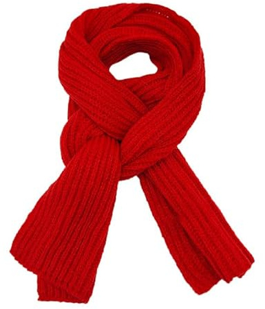 XNIVUIS Écharpe en Tricot Rough Scarf, Echarpe Femme Hiver Chaud, Classic Echarpe en Tricot Tricoté Chauds Épaisses, Foulard Femme Hiver, Écharpe Homme, Echarpe Confortable Doux, Taille unique (Rouge)