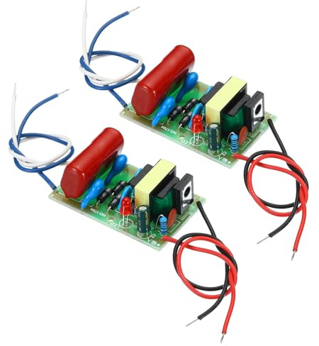 PATIKIL 2pz Generatore Alta Tensione DC 3-6V 1800V per Esperimento Nero | Potenziamento Modulo Alimentazione Elettrica Arco Tensione Trasformatore, Scientifico