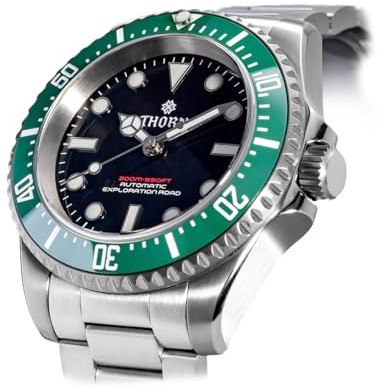 NIADI Thorn Titan Metall mit Helium Auspuff Ventil Taucheruhren Deep Waterproof NH35 Automatische Mechanische Armbanduhren