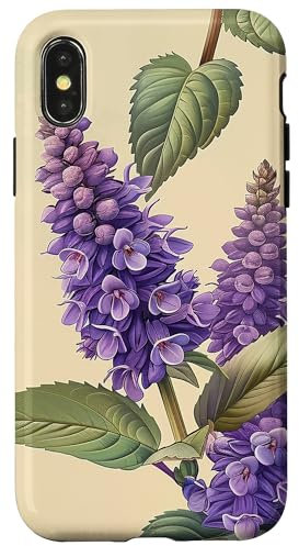 iPhone X/XS Anise Hyssop Flower Pattern Graphic Case