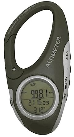 KITANDOVE Praktischer Tragbarer Höhenmesser Mit Barometer Und Thermometer Für Outdoor-aktivitäten Wettervorhersage Und Bergsteigen Und Langlebig