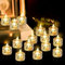 Bougies Led, 24 Pièces Bougies Chauffe-Plat Led, Bougies Sans Flamme, Bougie Led, Bougie Electrique Pour Mariages, Décoration De Noël, Halloween (3,6 X 5 cm)