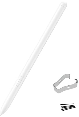Galaxy Tab S10 Eingabestift Ersatz (ohneBluetooth) für Samsung Galaxy Tab S10 S Pen für Galaxy Tab S10, Tab S10 Plus, Tab S10 Ultra, Tab S10 Lite Stift mit kostenlosen Spitzen+Federn, Weiß