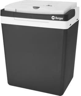 BERGER | Frigorifero Elettrico Portatile da 30L - Mini Frigo Leggero e con Manico Ergonomico ideale per Auto, Camper, Van, Barca e Campeggio - Modalità Freddo e Caldo - Frigo da Auto, Spina 230V e 12V