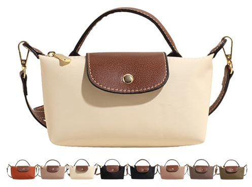 Mini bolso cruzado de moda con correa ajustable para mujer, bolso de hombro para mujer, Crema