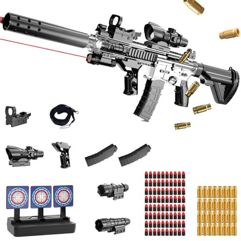 Pistolet Jouet avec balles Souples,Pistolet à Balle Molle,Mousse Jouet Blaster,Blaster en Mousse Souple,l'entraînement en Sécurité ou au Jeu,pour 14 +