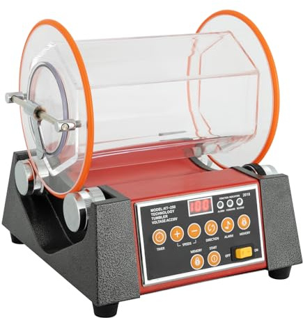 Pulidora de joyería pulidora de joyería pulidora rotativa máquina pulidora de tambor ajustable para joyería, acero, hierro, cobre, zinc, aluminio