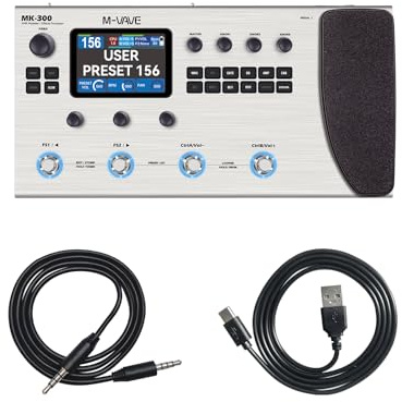 Multi-Effects Guitar Bass Pedal with 360+ Effects IRS Delay, Reverb, Modulation, Preamp, AMP Model, 160 Preset Storage, Built-in 300' LOOPER 128 Drum Machine, DS MK-300 MIDI Support