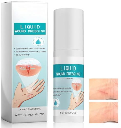 30ml Liquid Wound Dressing, Wound Bandage Spray, New Skin Liquid Plaster Spray for Wounds, Waterproof/Quick-Drying SPR/ay plasters for WOU/nds, Minor Cuts, Scrapes