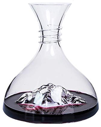 Blyfri kristallkaraff isberg bas vindispenser manuell accelererad dekantering glasflaska konkav design kreativ vas romantisk ögonblick vinredskap