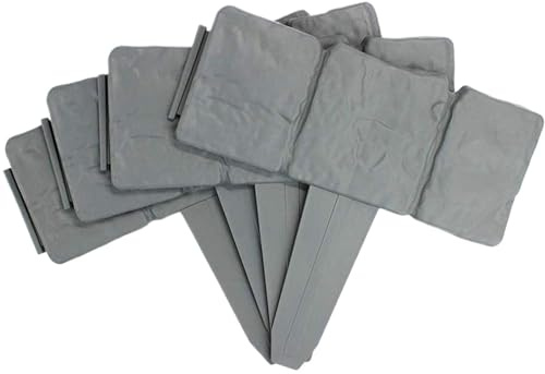 KFGISD, Idee for recinzioni da giardino, 10 pezzi di bordura for piante in plastica effetto pietra, bordo for aiuole e giardini,Bordure per aiuole