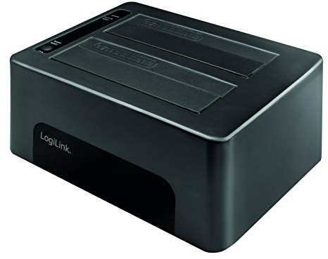Docking station USB 3.0, 2 bay Quickport/docking station per HDD SATA da 2,5 e 3,5 SATA HDD/SSD con interruttore on/off, funzione clone (copia 1:1)