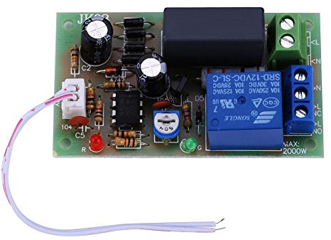 Módulo de interruptor de retardo de temporizador de CA de 220 V, disparador de entrada/salida, temporizador ajustable, módulo de interruptor de retardo de 1 segundo a 5 minutos, placa de apagado