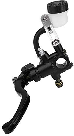 EVGATSAUTO Motorrad Kupplungshebel Universal lang 22 mm 7/8 hydraulisch Lenker vorne rund verkleidung bremshebel Hauptbremszylinder Haupt Kupplungshebel(Links)