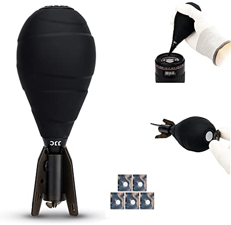 JJC Weiche Silikon-Düse, Luftgebläse, Staubreiniger für digitale Spiegelreflexkameras, Sensor, CCD, CMOS, Objektivfilter und elektronische Geräte, Reinigungsbirne mit Filternetz-Ersatz
