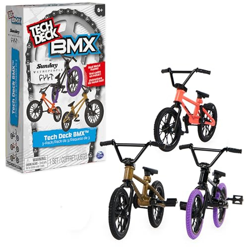 Tech Deck. BMX Finger Bike 3-pack, samlar- och anpassningsbara Mini BMX-cykelleksaker