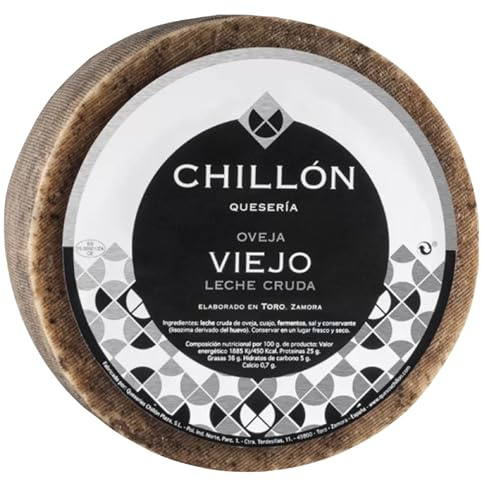 QUESO DE LECHE CRUDA DE OVEJA VIEJO CURADO ARTESANO CHILLON sabor persistente sin ser agresivo en el paladar.