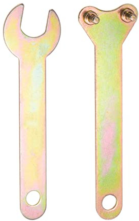 sourcing map Rotary Tool Wrench Metal Lock Nut Wrench Kit Ended Wrench Spanner Grinder Angle Spanner Wrench