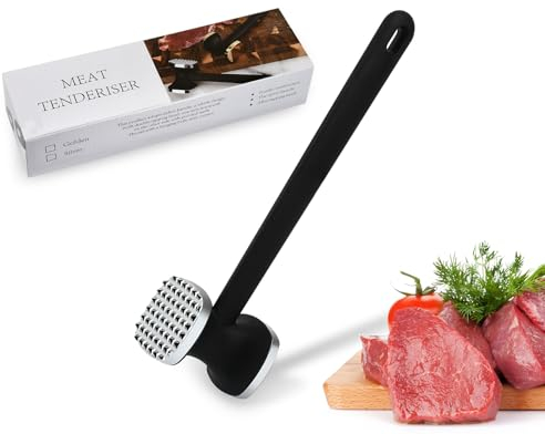 ds. distinctive style Meat Tenderizer Dual-side Kitchen Mallet Chicken Pounder Flattener with Comfortable Handle 9.6 Inch Meat Hammer