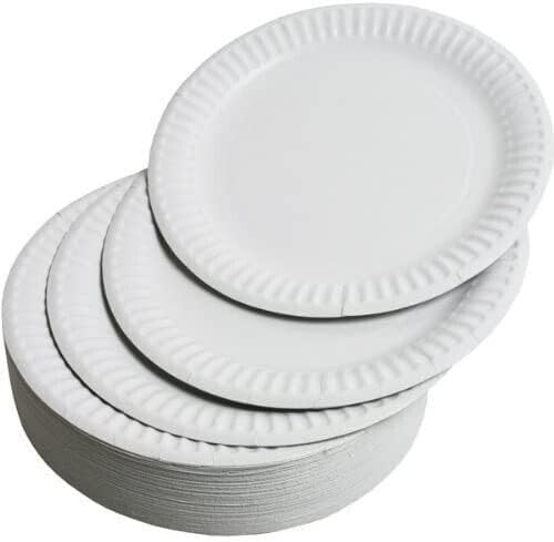 M1SS Disposable Party Paper Plates 1000 Pack 18cm | 7 Inch Strong Paper Plates Perfect for Any Occasion Used for HOT/Cold Food