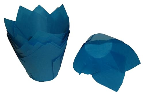 Scrumptious! Scrumptious 5709Sc Lot de 50 caissettes en papier sulfurisé pour muffins et pâtisseries Bleu