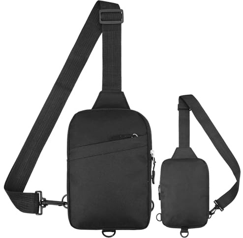 Hejo Bolso de Pecho Cruzado para Hombre, Mochila Pequeña al Aire Libre con Hebilla Multifunción, Impermeable