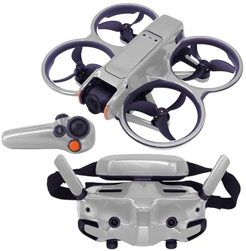 Drohne Aufkleber Kompatibel für DJI Avata 2 GOGGLES 3, Film Abziehbild Skins Drone Gläser Dekoration Aufkleber Wrap Cover Aufkleber DIY Drone Maschine Haut (Silber)