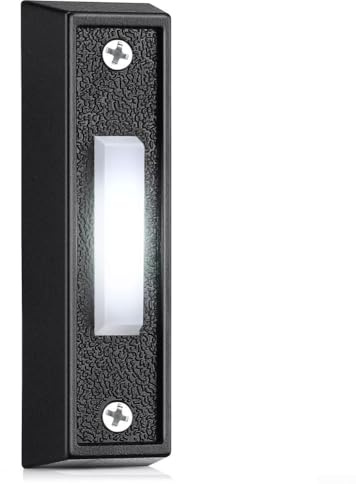 Pulsante Per Campanello Illuminato, Metallo Interruttore Campanello Con Viti Montaggio, Parete Pulsante Campanello Porta Sostituzione Pulsante Campanello Per Porte E Uso Esterno Di Notte