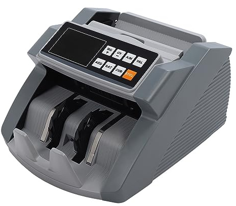 FLEXMAN Money Counter Machine, High Speed LCD Display Bill Cash Counting, Banknote Bill Detector with with MG, UG, and IR Detection for Banks, Bars, Gas Stations