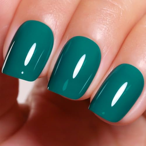 Ozzeal Gel Polish, 0.5 Fl Oz Emerald Green Gel Nail Polish Autumn Winter Christmas Soak Off LED UV Art Starter Manicure Salon DIY