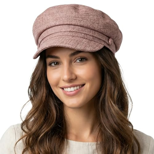 howkuhat Beret Hat Women Flat Cap Newsboy Cap Baker Boy Hat for Women Vintage Adjustable for Spring Summer Winter Autumn