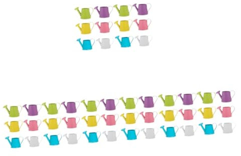 YARNOW 4 Juegos Mini Regadera Bath Toys Duchas De Piscina Regadera De Jardín Olla Hierro Miniatura Dibujos Animados Tanque Cubo De Riego De Plantas Mini Casa Planchar 12 Uds * 4