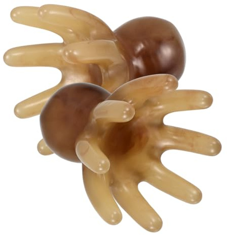BESTYASH 2 Stück Massagekralle aus Kunstharz mit Breiten Zinken Entwirrungskamm und Kopfhauttherapiekamm Leicht zu Reinigen für Selbstpflege und Kopfhautmassage zu Hause