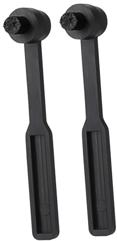 KICHOUSE Cepillo para Discos De Vinilo y Limpiador De Agujas para Tocadiscos, Kit De Limpieza Compacto, Cepillo De Nailon Suave para Vinilos, Protección y Limpieza para Audiofilos, Color Negro