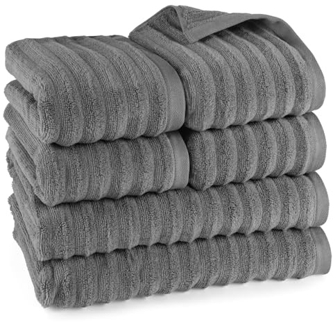 Pure Label Handtücher Set 6-TLG 2x70x140 4x50x100 Anthrazit | Weich, saugstark und pflegeleicht – für ein angenehmes Gefühl jeden Tag