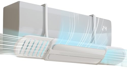 Air Conditioner Deflector, Adjustable Wind Diverter, Anti-Wind Blowing Cover, General Baffle Shield for Window Ceiling RV Wall Offices Garage Basement Car, 6.69x23.62 inches