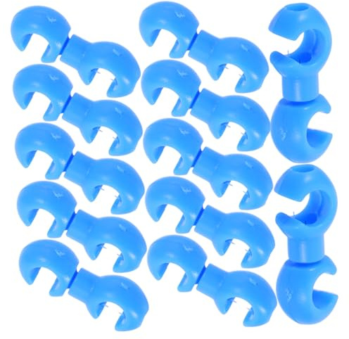 JOINPAYA 100pcs Blue Bike Cable Clips S Style Wire Holders for Brake Gear Hydraulic Hoses Cycle Cable Grips Frame Mounted for Mountain Road Bicycles