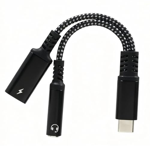 Adaptateur USB C vers jack 2 en 1 USB C vers jack 3,5 mm pour casque audio auxiliaire vers USBC pour iPhone 15/16, iPad, Samsung, Google, Xiaomi, Huawei, etc