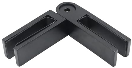MotiveTech Pince Réglable, Pince de Garde-corps, Renforts Internes et Externes, Support de Clip de Garde-corps En Acier Inoxydable pour Balustrades, Finition Noir Mat