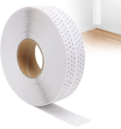 Fugenband Trockenbau, 40M*5CM Nahtabdeckband Gipskarton Fugenband Selbstklebend, Eckschiene Trockenbau PVC Kantenschutz Dichtungsband zum Verbinden von GK-Platten, Wandrisse und Wandecken Ausbessern