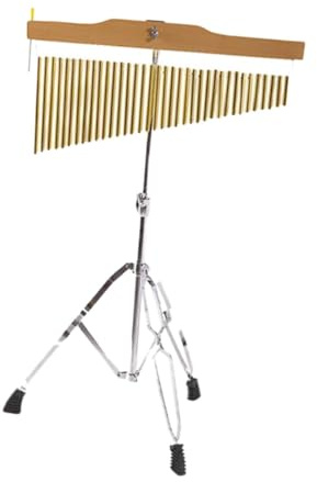 FewNvWa Wind Chime Musical Instrument with Portable Stand And Sound Workmanship Ensures Durability for Music Rehearsals, Beginners, And Presentations, gold, 36 note