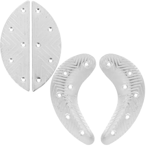 iplusmile Coussinets de Talon Métallique 4 Pièces en Fer Forme Croissant et Demi-Lune, Outil de Réparation Semelles pour Bottes, Plaques Remplaçables pour Usage Extérieur Homme