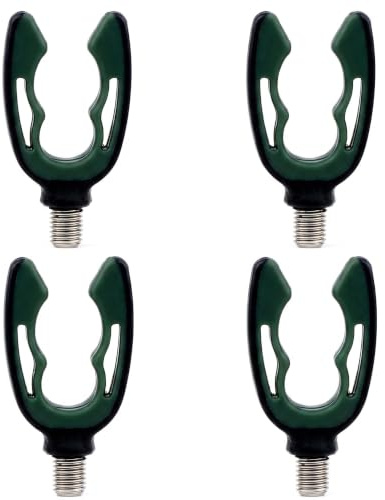 4 Supports Canne à Pêche Carpe Vert Repose-Canne Forme U Filetage M3/8